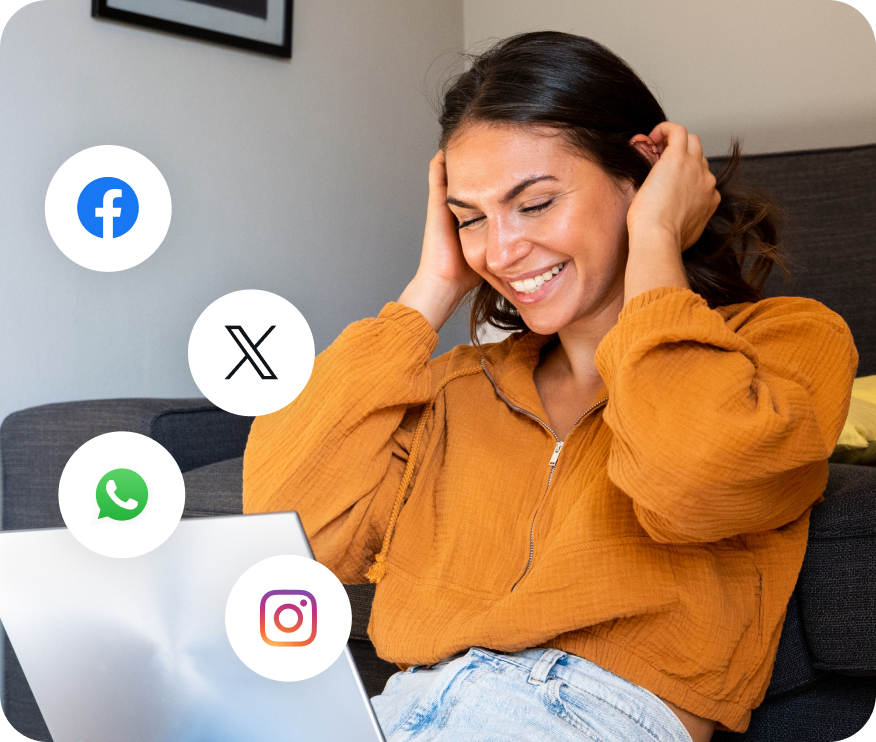 Girl using laptop