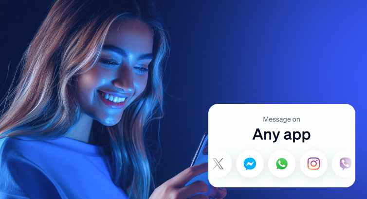 Message on any app
