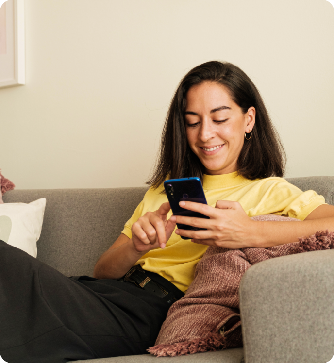 Woman texting