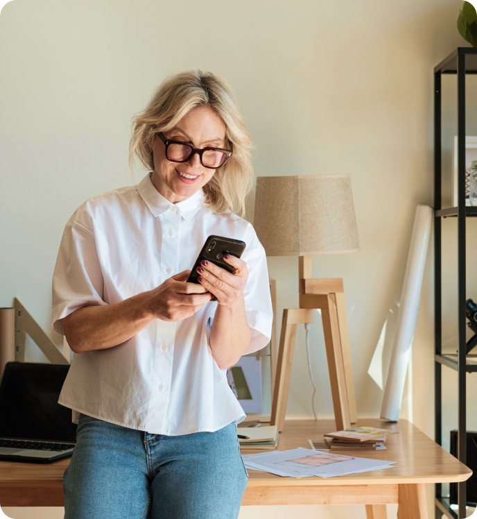 Woman texting