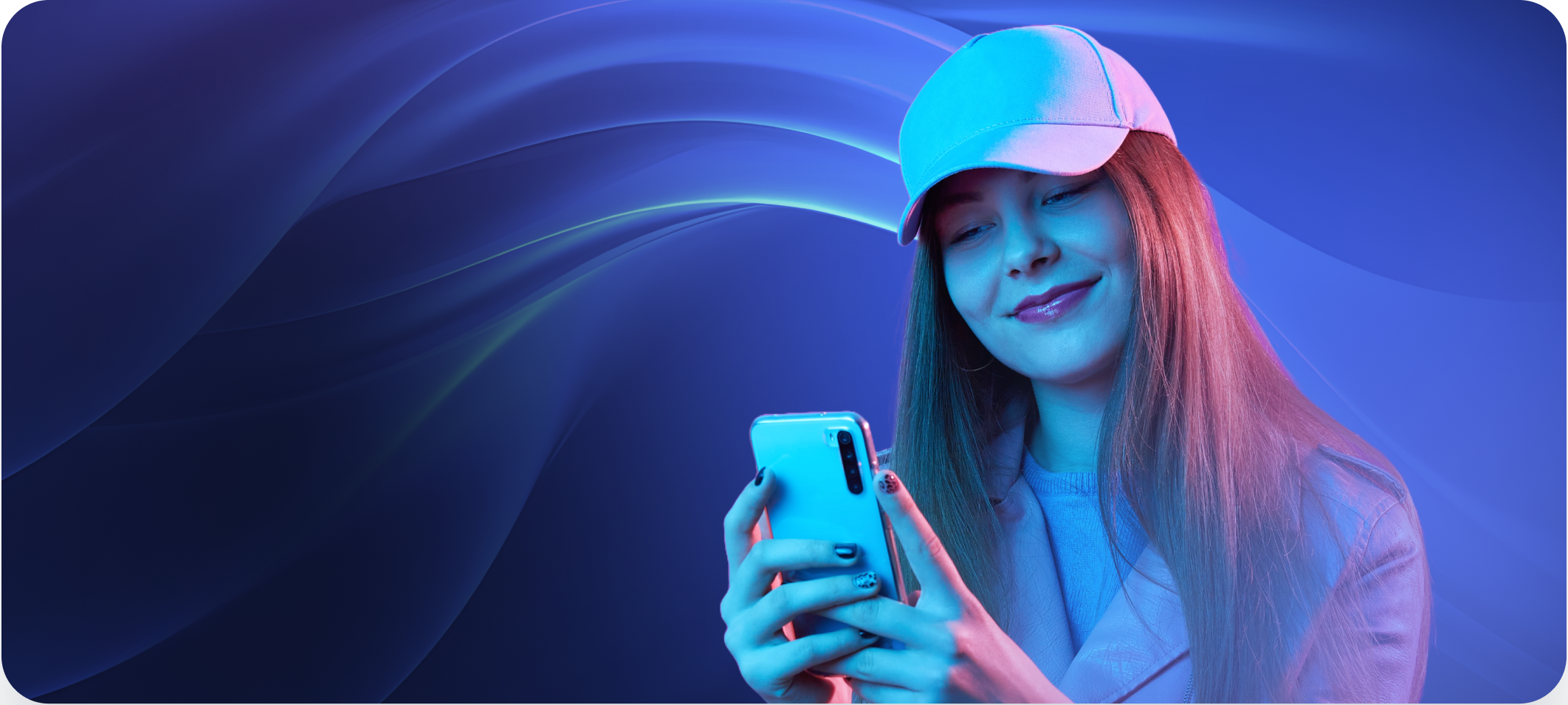 A girl with a phone
